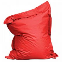 Solys - Pouf de jardin en polyester rouge 180 x 145 cm