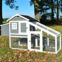 Poulailler Exterieur en bois avec toit pliant 175x66x101 cm Modele- Dottie 151 Taille L