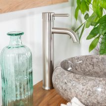 Wanda Collection - Mitigeur salle de bain pour vasque Narva nickel brossé