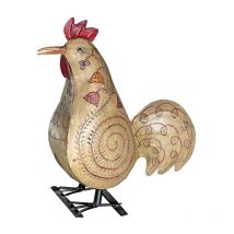 Poule décorative fer 60x28x61cm