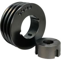 Poulie Courroie Spa 3 Gorges Dp 80mm Arbre 19mm Moyeu 1210