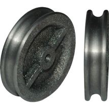 Poulie de renvoi 470 diamètre 80mm rainure 8,5mm fonte grise tournée et alésée gorges étroites palier lisse