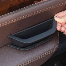 Pour BMW X3 X4 F25 F26 poignée de porte de voiture, boîte de rangement latérale pilote pour BMW X3 X4 2010-2017 (Noir)
