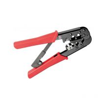 Fixpoint - goobay Pince à sertir pour prise modulaire, Machine à sertir pour le raccordement de câbles et de lignes pour réseaux téléphoniques et