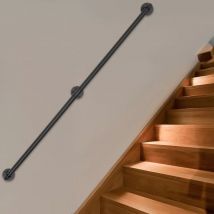 Senderpick - pour In/Outdoor Black Modern Handrail 5ft Stair Railing Main courante Wall-mounted