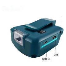 Pour les modèles Makita avec Type-C, alimentation par onduleur, onduleur à batterie pratique à 3 modes de luminosité avec boucle de ceinture de