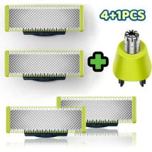 Ahlsen - Pour Philips One Blade Rasoir Lame Compatible Avec Philips Oneblade De Remplacement Pro Lames Hommes, paquet de 4 + 1