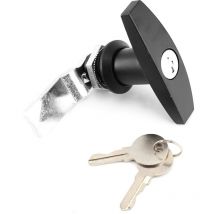 Jeffergarden Serrure de porte de garage de boîte à outils de serrure de poignée en T de fixation arrière avec des clés pour l'auvent de caravane de