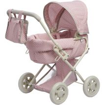 Teamson Kids - Pram de poupée de style buggy d'Olivia avec gris rose de la canopée