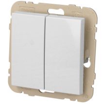 Poussoir double blanc Efapel Logus 90
