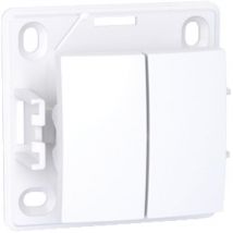 Poussoir 6A à fermeture saillie blanc polaire 230V (sans cadre) série Alrea