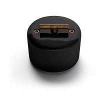 Poussoir rotatif metal laiton vielli porcelaine noire do Fontini