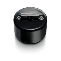 Fontini - Poussoir rotatif metal nickel noire porcelaine noire do