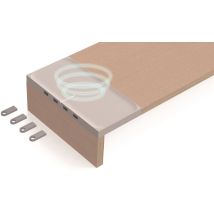 Pout Eyes9 - Dual-monitorständer Mit Universellem Kabellosem Ladesystem, Weiß