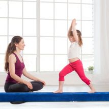 Maisonchic - Poutre de Gymnastique Pliable de 210 cm avec Poignées de Transport pour Enfants Gymnastes Bleu CW5949 Maison Chic
