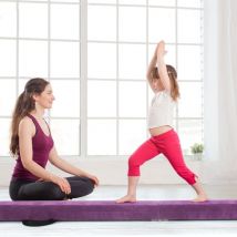Maisonchic - Poutre de Gymnastique Pliable de 210 cm avec Poignées de Transport pour Enfants Gymnastes Violet CW8212 Maison Chic