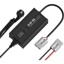 Chargeur De Batterie Au Lithium 14,6v 10a Power Queen Pour Les Batteries Lifepo4, Led Pour Afficher L'Etat De Charge, Chargeur Batterie 12v Avec 4 