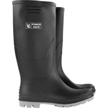Power Safe PVC-Stiefel hoch schwarz-grau Stiefel