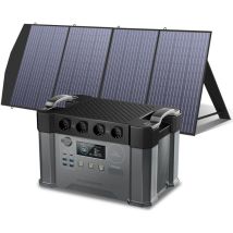Allpowers - S2000 Pro Tragbares Powerstation Mit 200w Faltbares Solarpanel, 1451wh 2400w (4000w Spitzenwert) Power Station Akku Solargenerator Mobiler
