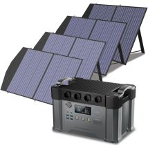 Allpowers - S2000 Pro Tragbares Powerstation Mit 4 X 100w Faltbares Solarpanel 1451wh 2400w Akku Solargenerator Mobiler Stromspeicher Power Station (