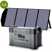 Allpowers - S2000 Pro mppt Solar Generator with 4 140W Folable Solar Panel Included, 2400W 1500wh Portable Power Station, Solar Mobile Battery Pack