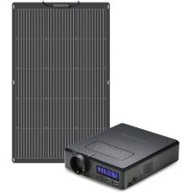 Power Station Solar Generator ac Power Bank 200W 154Wh with 100 w Monocrystalline Solar Panel for Outdoors Camping Travel Emergency Allpowers S200