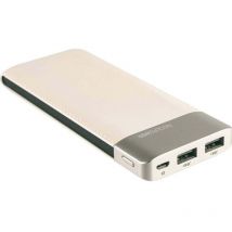 Realpower - PB-8000 Powerbank (batterie supplémentaire) 8000 mAh LiPo champagne Y710992