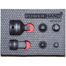 Powerhand - KI-A-1 Impact Adaptor Set 6 Pcs. Supplied in eva Foam