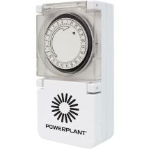 Powerplant - Heavy Duty Timer socket rated IP40, 24 hour and 15 minute interval