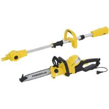 Powerplus Tronçonneuse Électrique Téléscopique POWXG1032 - Élagueuse sur Perche 2-en-1 de 900 W, Guide de 300 mm, Lubrification Automatique de
