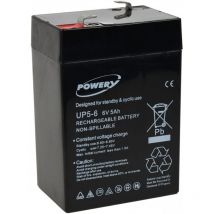 Powery Batería de GEL compatible con FIAMM Modelo FG10451 6V 5Ah