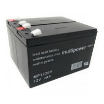 Powery - Batería plomo MP1236H para sai apc Smart-UPS SC1000I 9Ah 12V (Reemplaza también 7,2Ah/7Ah)