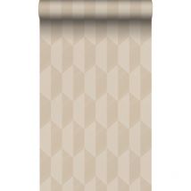 Origin Wallcoverings - papier peint effet 3D beige