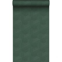 Papier peint graphique 3D vert foncé – 50 x 900 cm – Papier peint à motif – Pièce destination, Style, Motif décoratif, Largeur, Mode de fixation, 