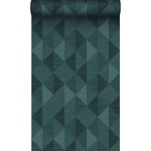 Origin Wallcoverings - Papier Peint Motif Graphique En 3d Bleu Canard