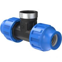 Pp T-Stück, 25 mm x 3/4'IG x 25 mm, Klemmfitting für hdpe