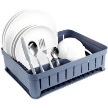 Practical graphite colored dish rack with flexible drip tray 82393244 82393244 82393244 82393244 82393244