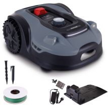 Robot tondeuse PX-RRM-2000Wi – 2000 m² – Largeur de coupe 22 cm – Hauteur de coupe 20 - 60 mm – Capteur de pluie – Fonctionnement WiFi ou Bluetooth –