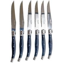 Pradel Excellence - 7209 G-6nt Laguiole Scatola Di 6 Coltelli Da Tavolo 25.7 X 15.7 X 1.5 Cm Grigio Marmo