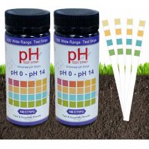 PH Test Strips, 200 Strips Soil pH Test Strips, pH Test Strips for Soil, Test Paper (pH 0-14), Garden Soil pH Tester, pH Test Kit for Soil Analysis