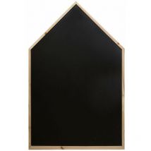 Atmosphera - Praktische Kreidetafel häuschen aus hochwertigem Tannenholz und mdf, Hausform, schwarz, 75 x 116 cm
