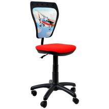Ergonomischer Kinder Dreh Stuhl Flugzeug Motiv Rücken Lehne gepolstert Mini Styl TS22
