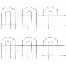 Prato, bordura metallica per giardino 3 m Set di 6