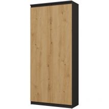 Topeshop - prato - Office cabinet- Bookcase with doors - 80x35x180 cm - 8 shelves