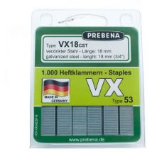 Heftklammern im Blister VX18CST-B verzinkter Stahl - Prebena