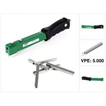 Prebena HFPF09 Agrafeuse manuelle pour agrafes type PF de 6 - 9 mm + Agrafes Prebena PF09CNK type PF 9mm - 5000 pièces - en acier galvanisé