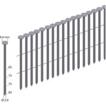 4.500x Coilnägel (Rundkopf) blank Glattschaft 75 mm - CNW28/75BK - Prebena