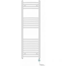 Prefilled Electric Heated Towel Rail Radiator Curved Thermo Smart WiFi 1200x400mm White