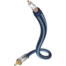 Cavo RCA inakustik Prem II Audio Mono 5,00 m – Blu con slot grigio – Contatti in oro