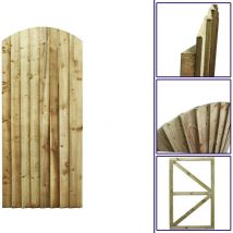 Premier Garden Supplies - Premier 6ft Feather Edge 75cm Wide Fully Framed Arch Top Gate